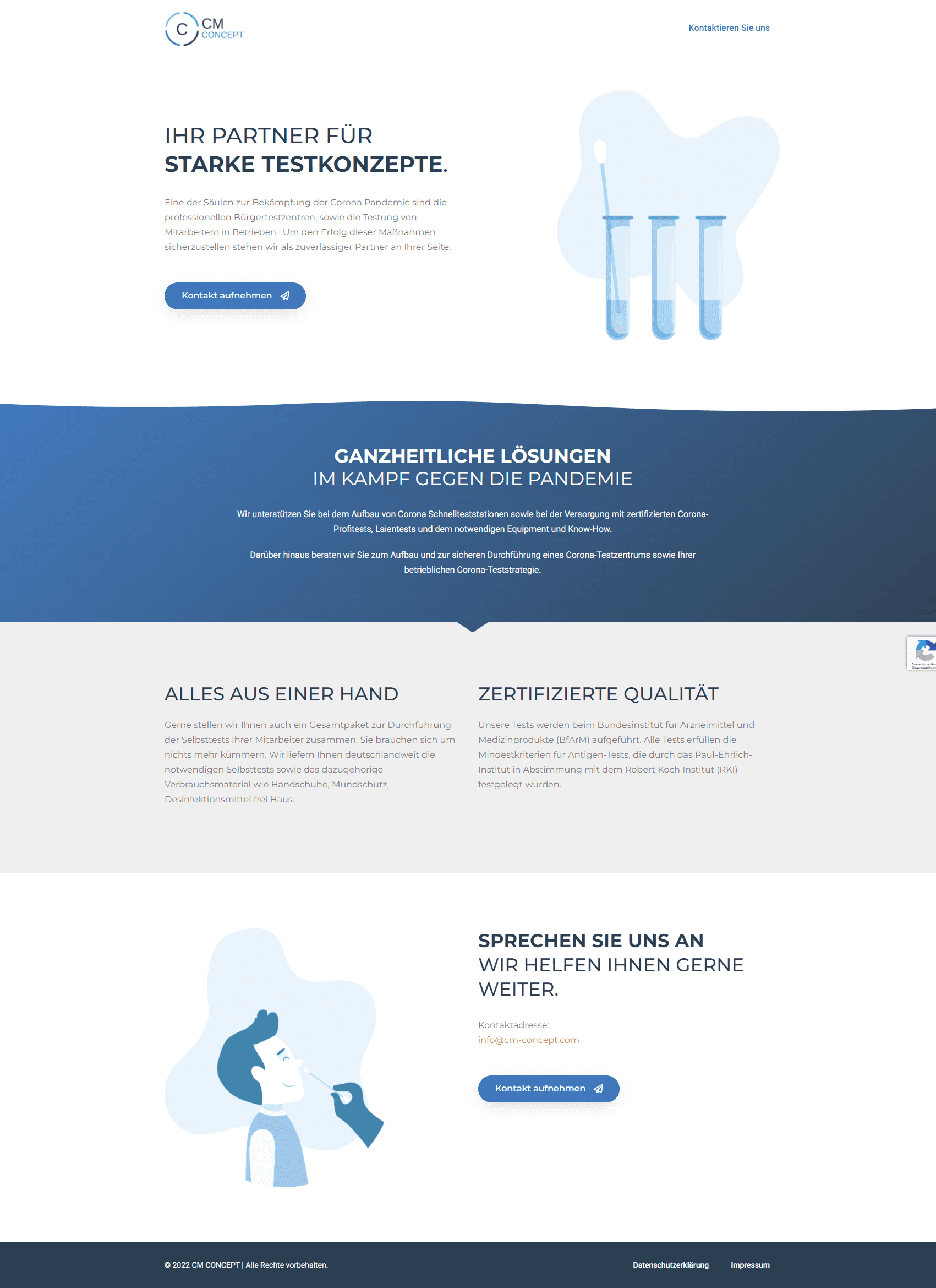 Webdesign Mockup: CM-Concept