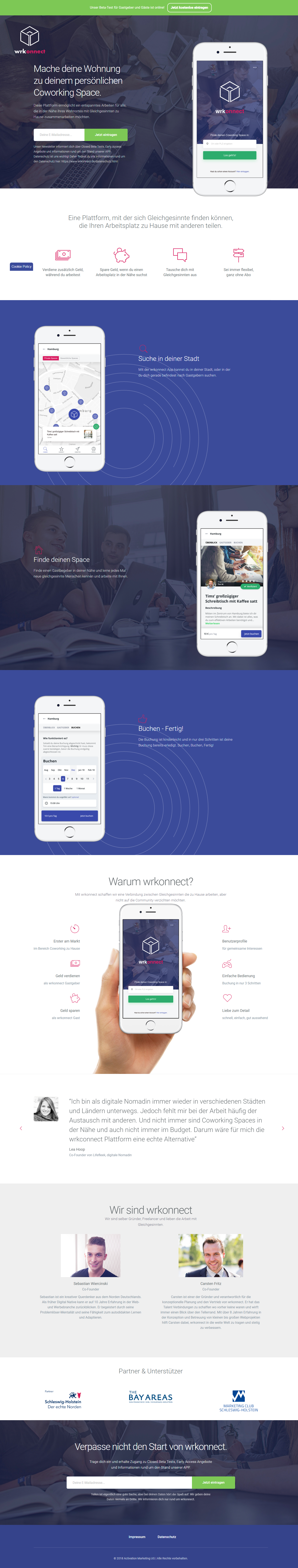 Webdesign Mockup: WRKonnect